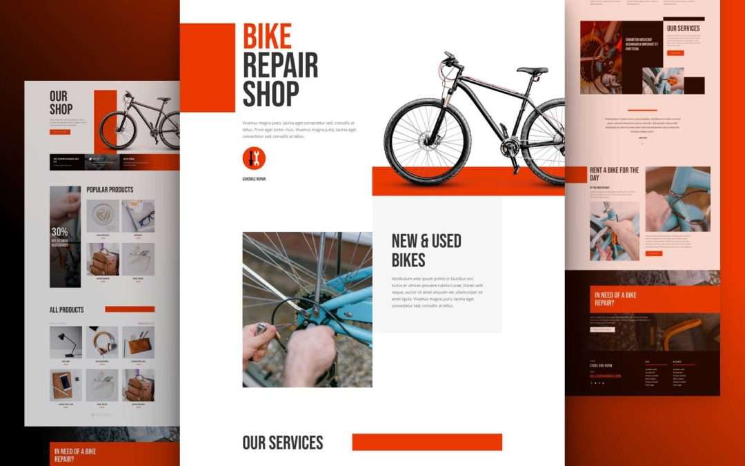 divi bike repair layout pack featured image