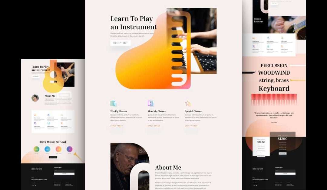 divi music teacher layout pack featured image